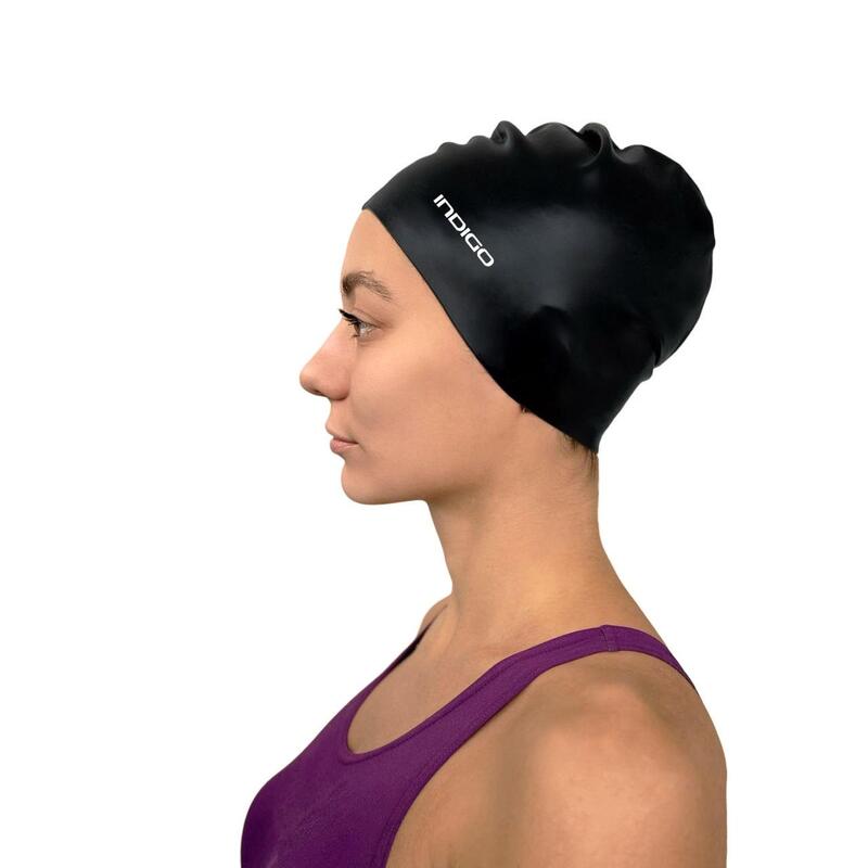 Bonnet de Natation en Silicone Étanche INDIGO