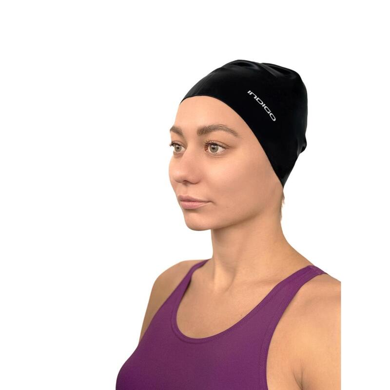 Bonnet de Natation en Silicone Étanche INDIGO
