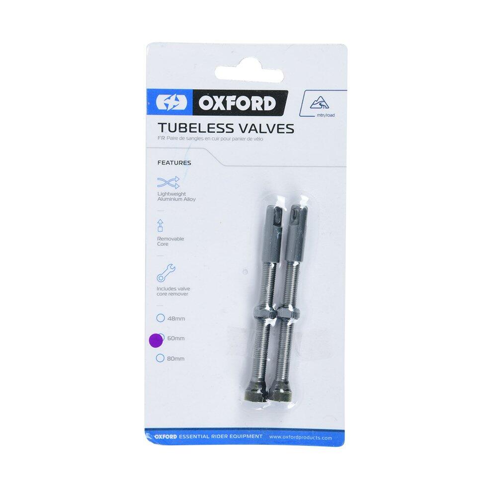 Oxford Tubeless Alloy Valve 60mm Gun Metal 2/2