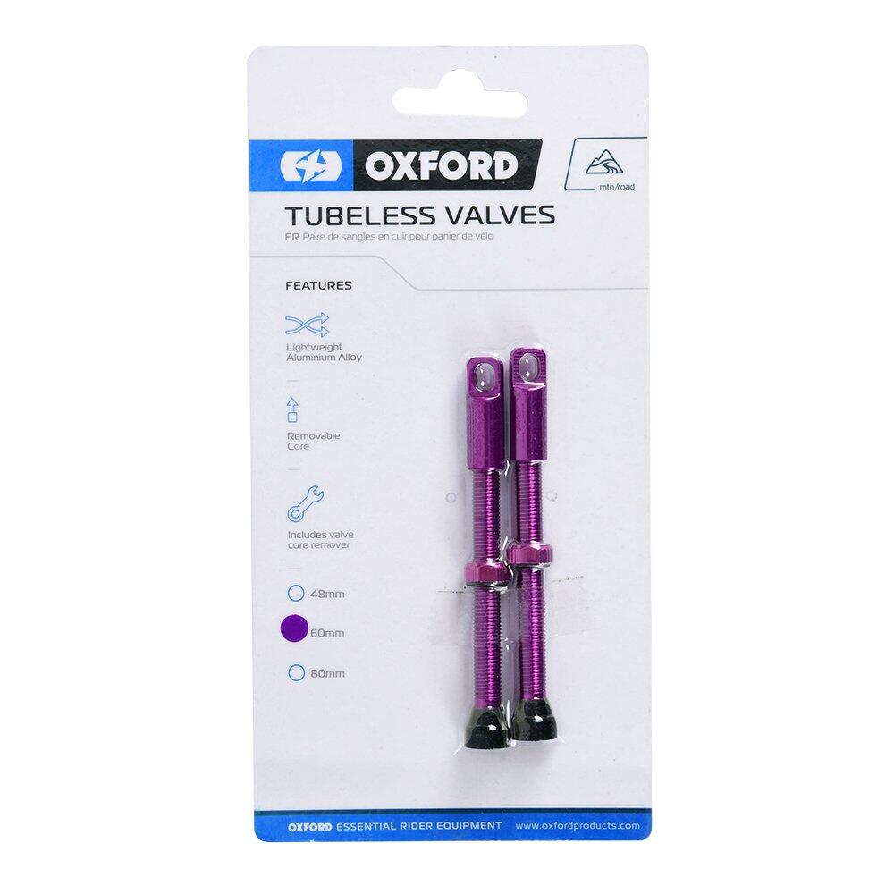 Oxford Tubeless Alloy Valve 60mm Purple 2/5
