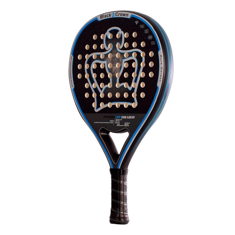 RAQUETTE DE PADEL CROWN NOIR PITON 12 ARGENT