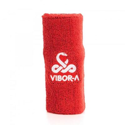 White vibor-a wristband with black logo