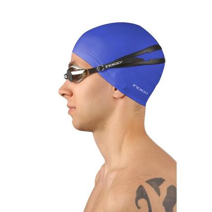 Badekappe Schwimmen aus Silikon INDIGO