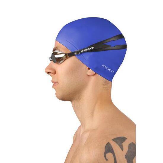 Badekappe Schwimmen aus Silikon INDIGO