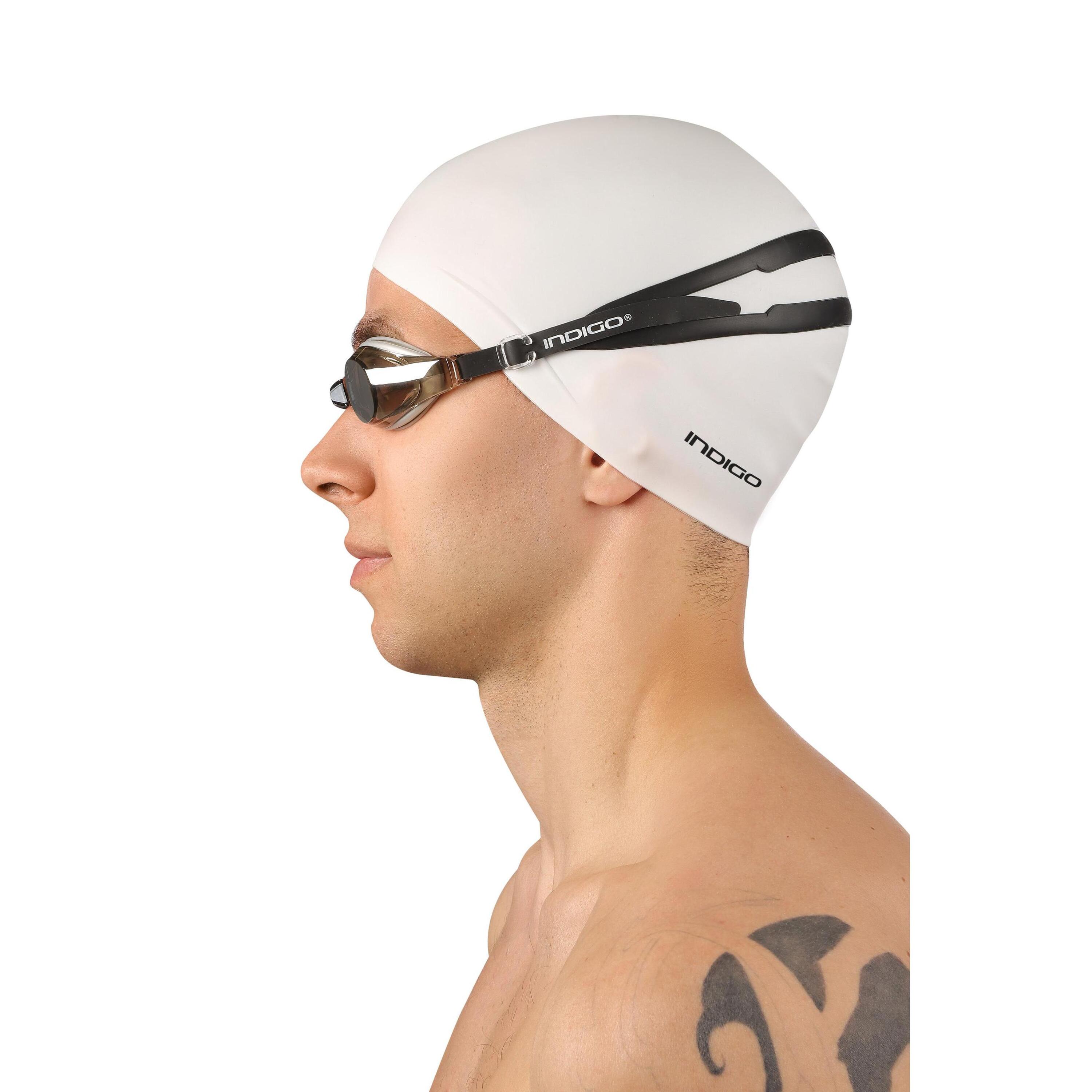 INDIGO SPORTS Touca de Natação de Silicone Impermeável INDIGO