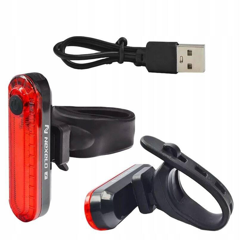 Lampka rowerowa tylna USB Nexelo