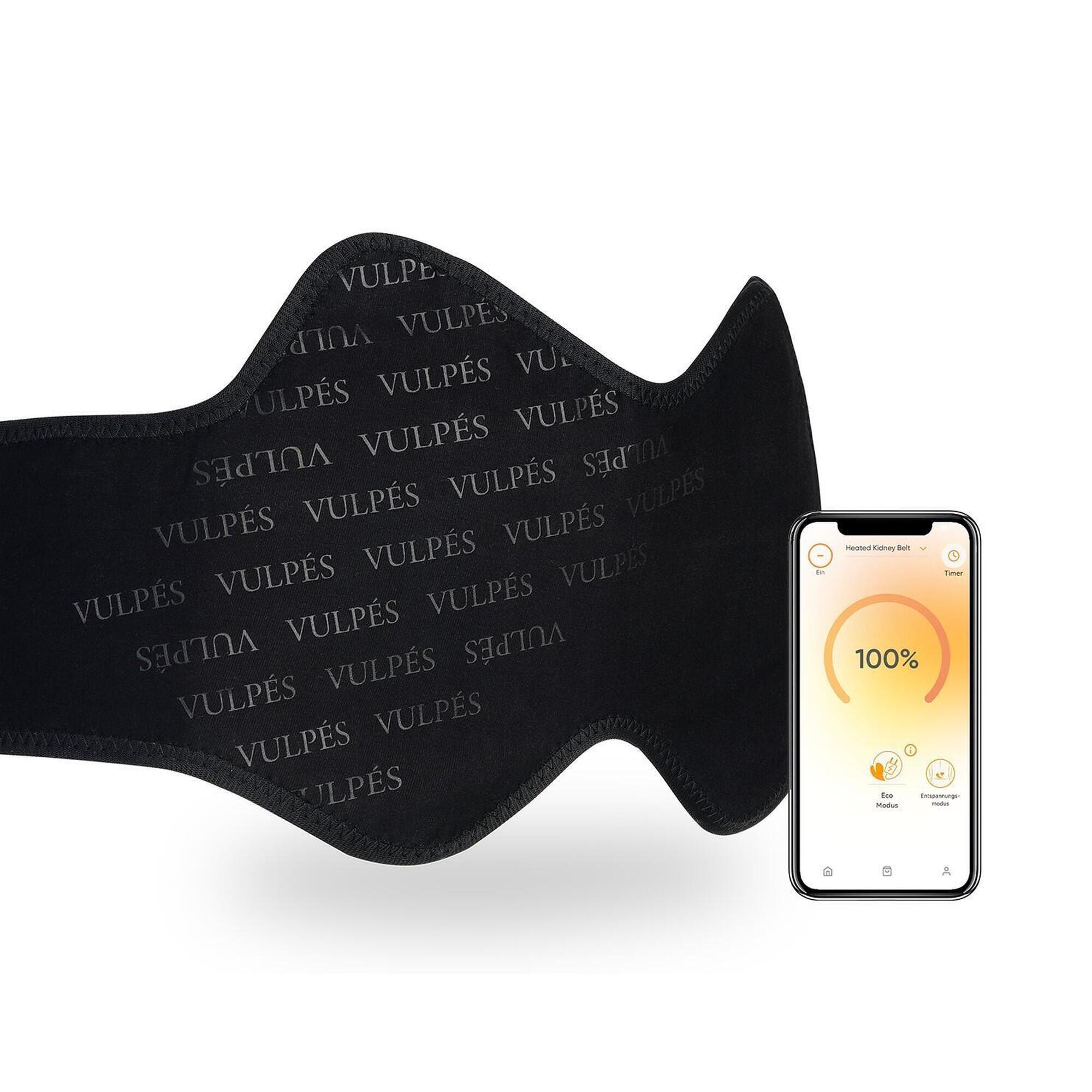 Vulpés - Heatbelt Pro - Ceinture Chauffante Pour Le Dos Et Les Reins [s: 70-90] - Ceinture Chauffante - Noir - 70 Cm - Decathlon