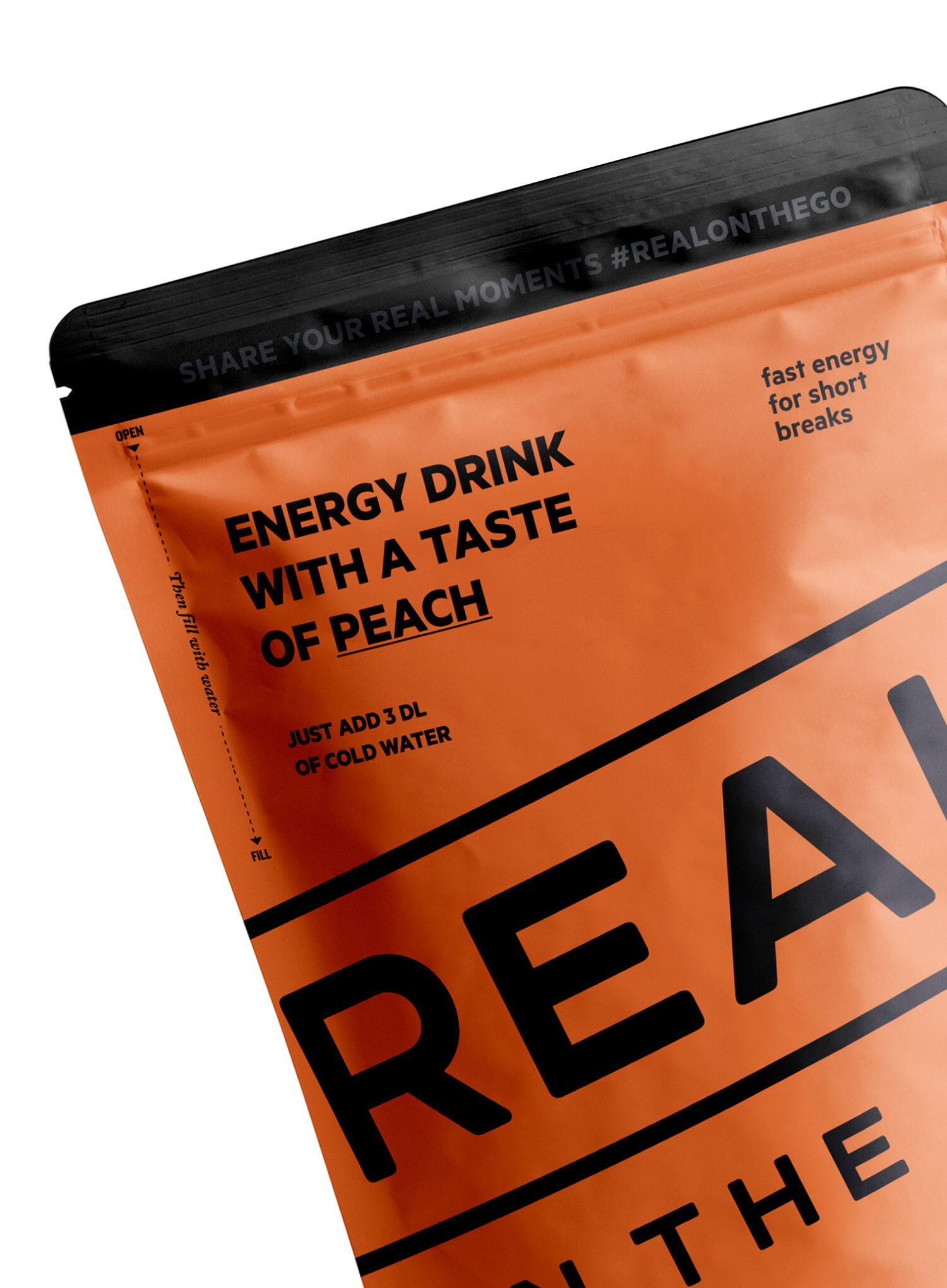 Napój energetyczny Real Turmat Energy drink Taste of Peach 330 ml 2/2