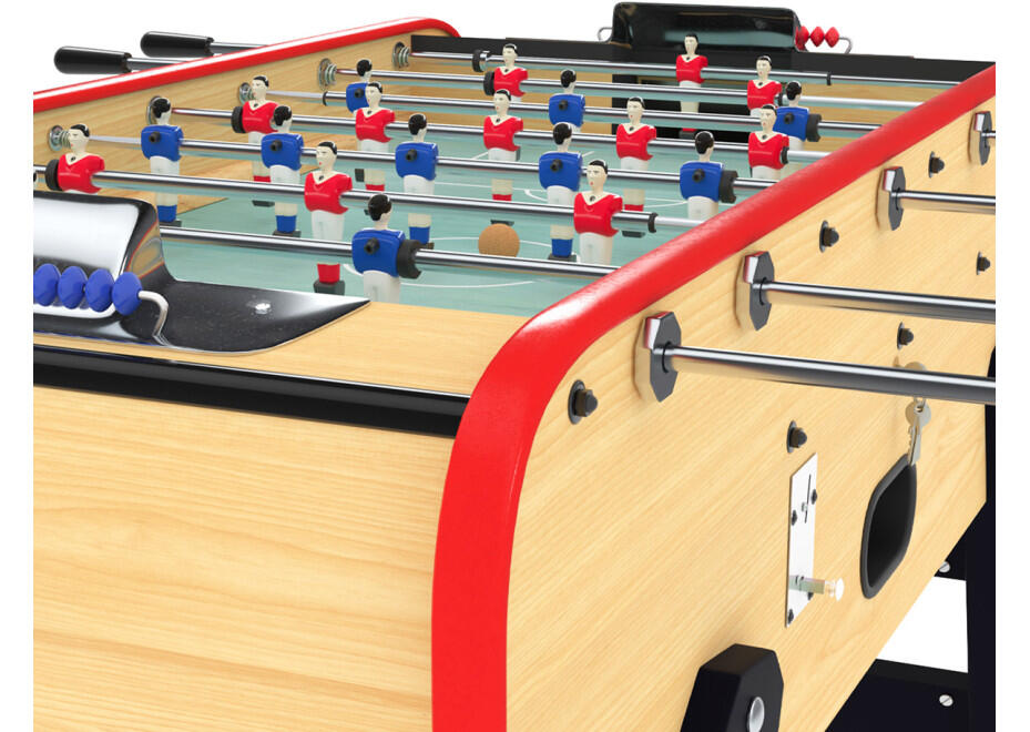 Baby Foot Bistrot Bois Clair avec monnayeur 7/8
