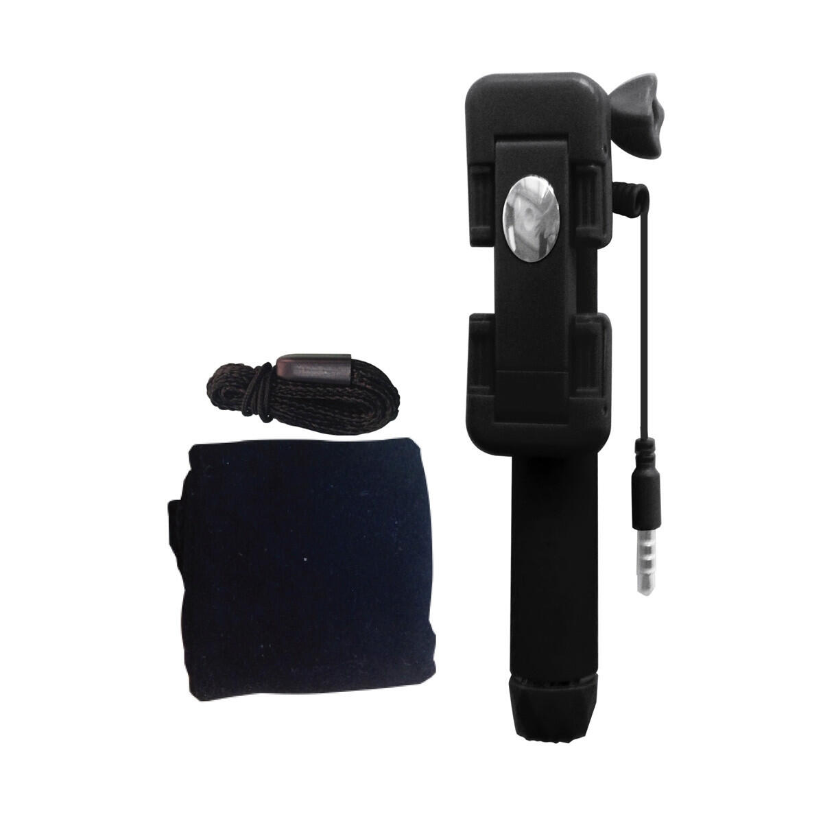 Palo selfie jack 3,5mm mini hasta 5,5" negro 3/5