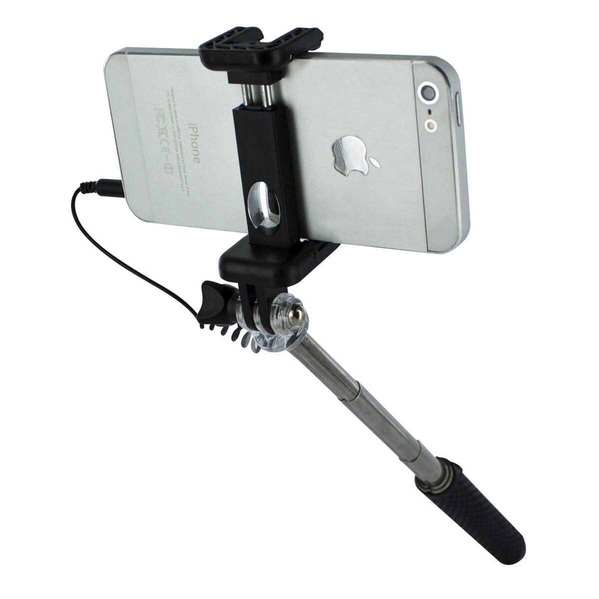 Palo selfie jack 3,5mm mini hasta 5,5" negro 4/5