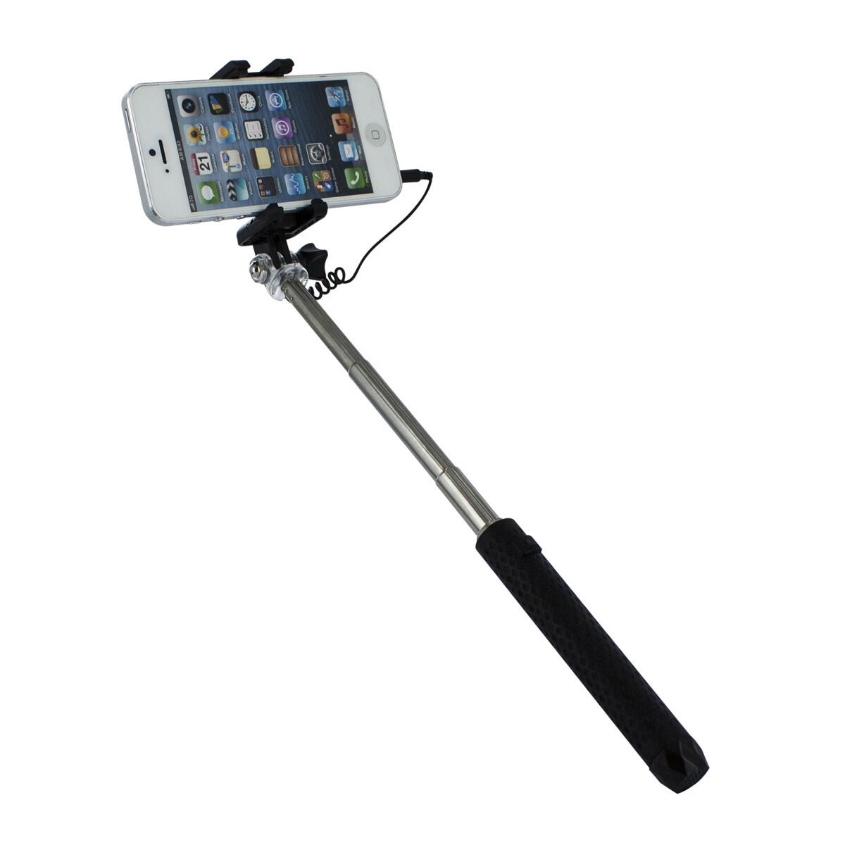 MUVIT Palo selfie jack 3,5mm mini hasta 5,5" negro