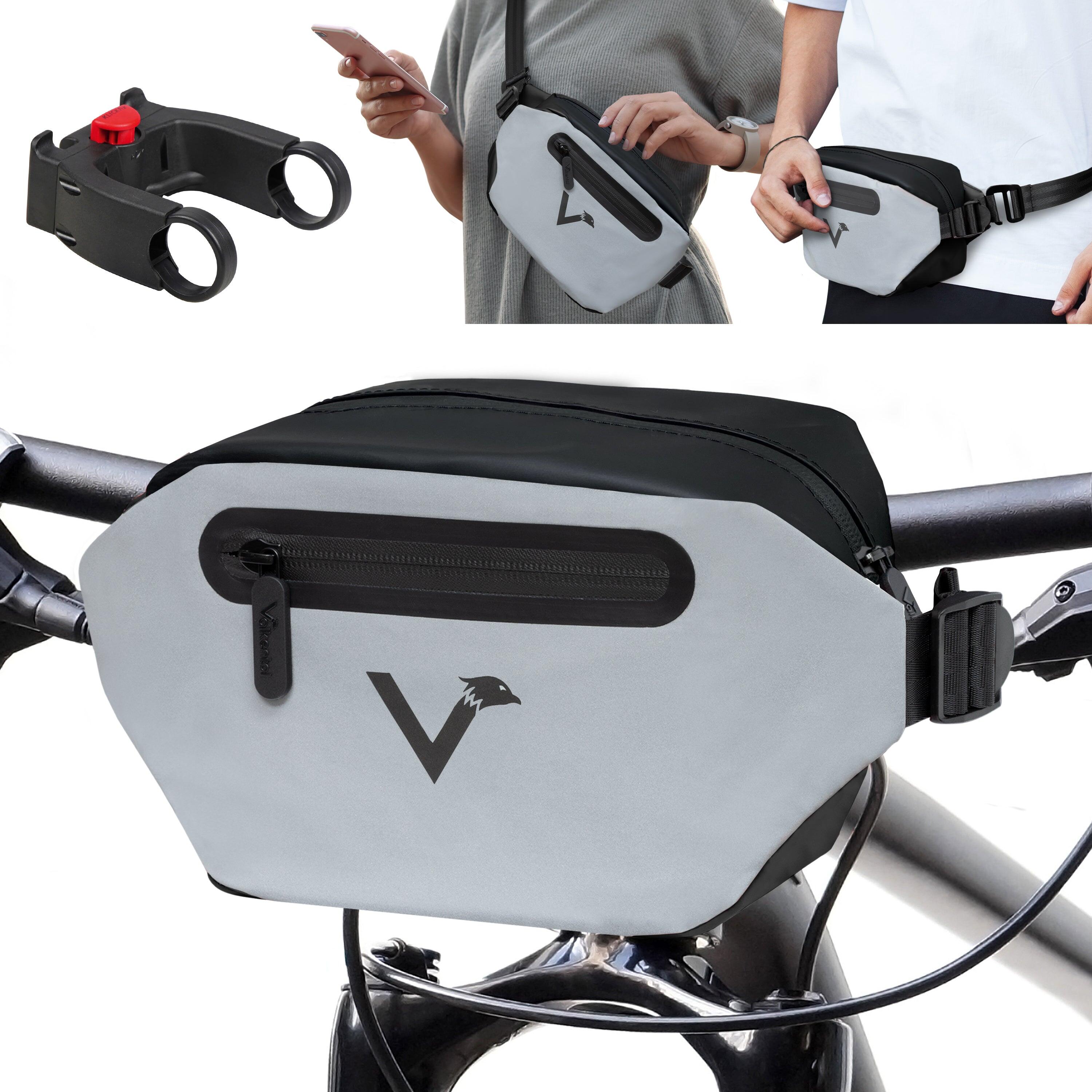 Valkental - Sacoche De Guidon Sacoche De Velo Impermeable Avec Support Klickfix 4l - Sacoche De Guidon - Gris - 4 L - Decathlon
