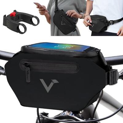 Stuurtas fietstas voor stuur & heuptas waterdicht met klickfix houder 4l
