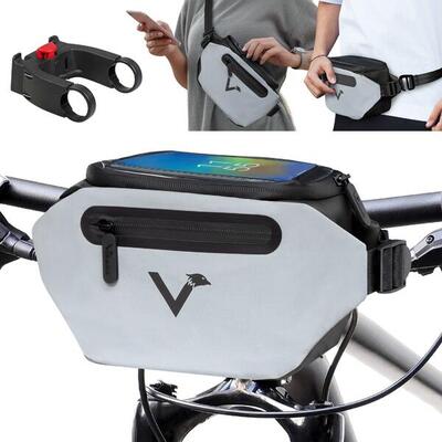 Stuurtas fietstas voor stuur & heuptas waterdicht met klickfix houder 4l