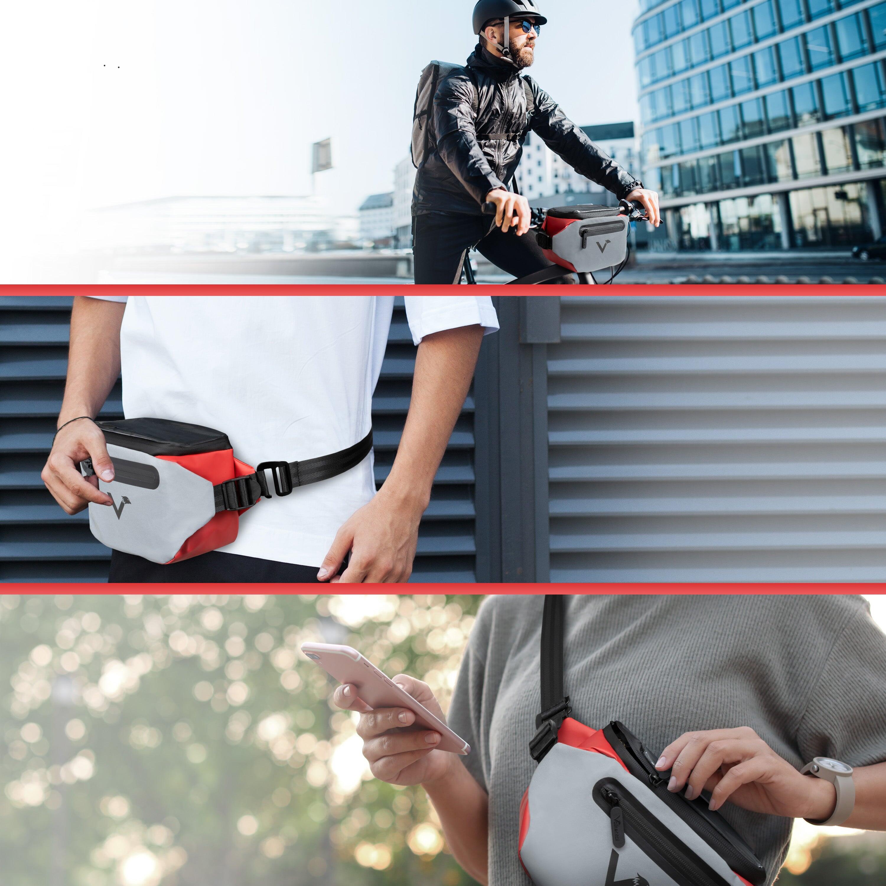 Fahrradtasche Lenker Wasserfest & Reflektierend mit KLICKfix - CityBag - 4 L 2/5