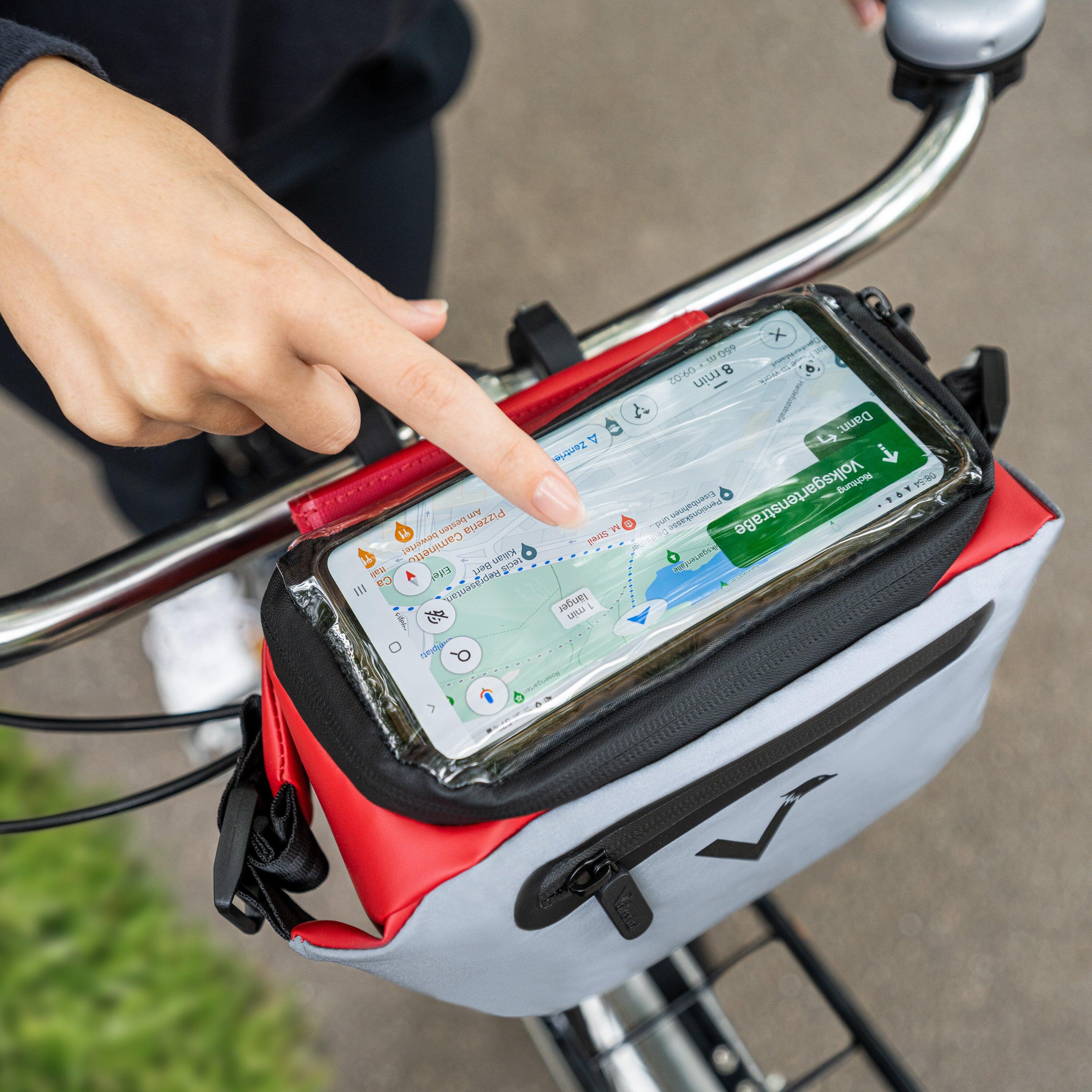 Fahrradtasche Lenker Wasserfest & Reflektierend mit KLICKfix - CityBag - 4 L 4/5