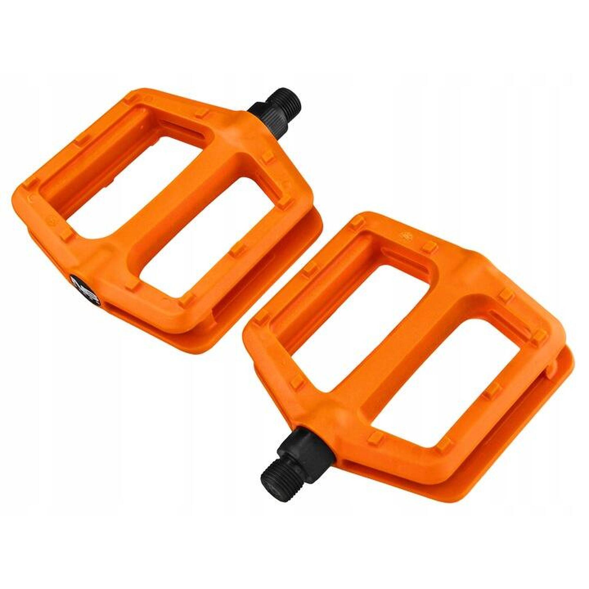 Pedały Rowerowe Platformowe NS BIKES Nylon Platforma Orange Pomarańcz