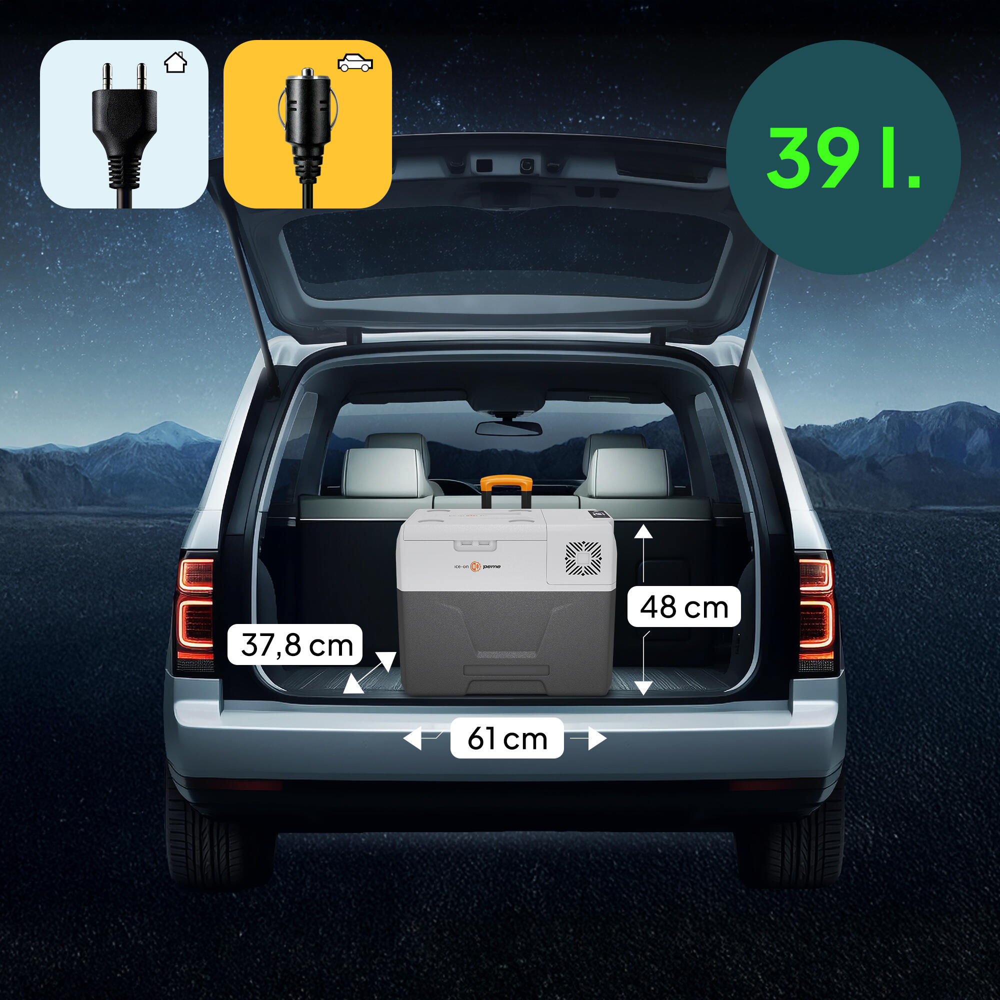 Peme Expedition 39L koelbox 12/230v op wielen 5/7