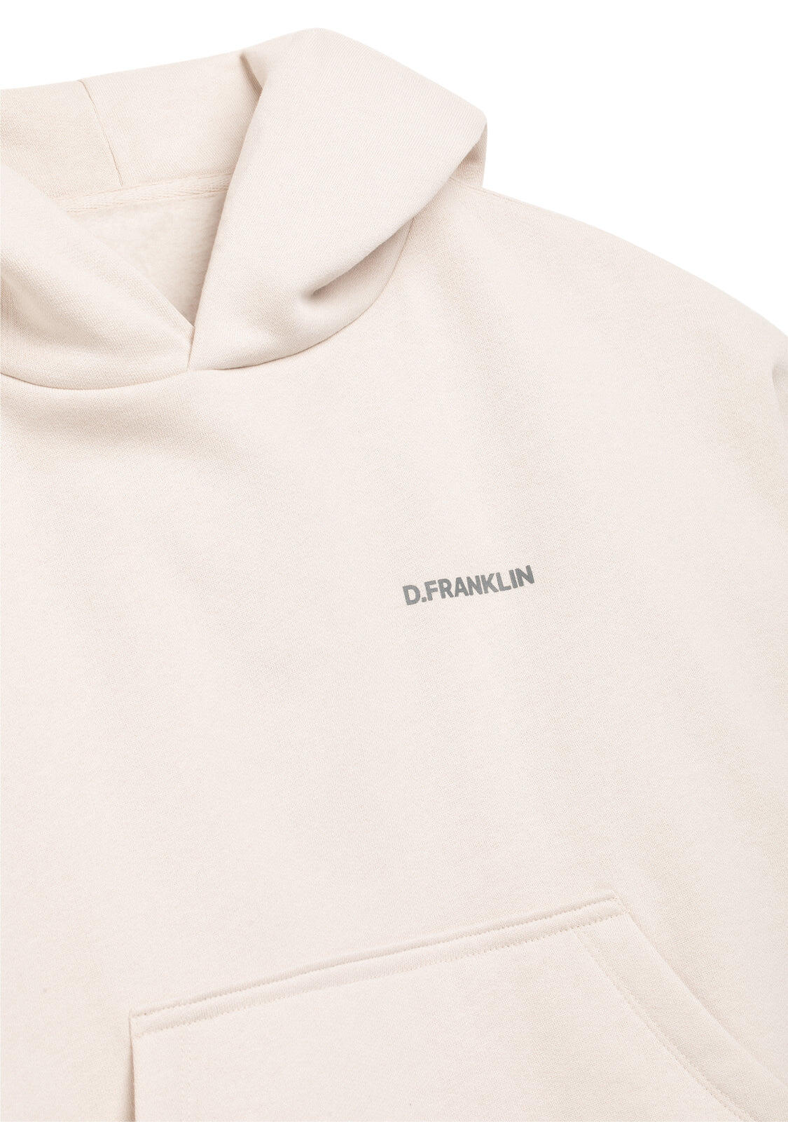 Felpa basic D.Franklin Worldwide Crop Hoodie Ice 3/3