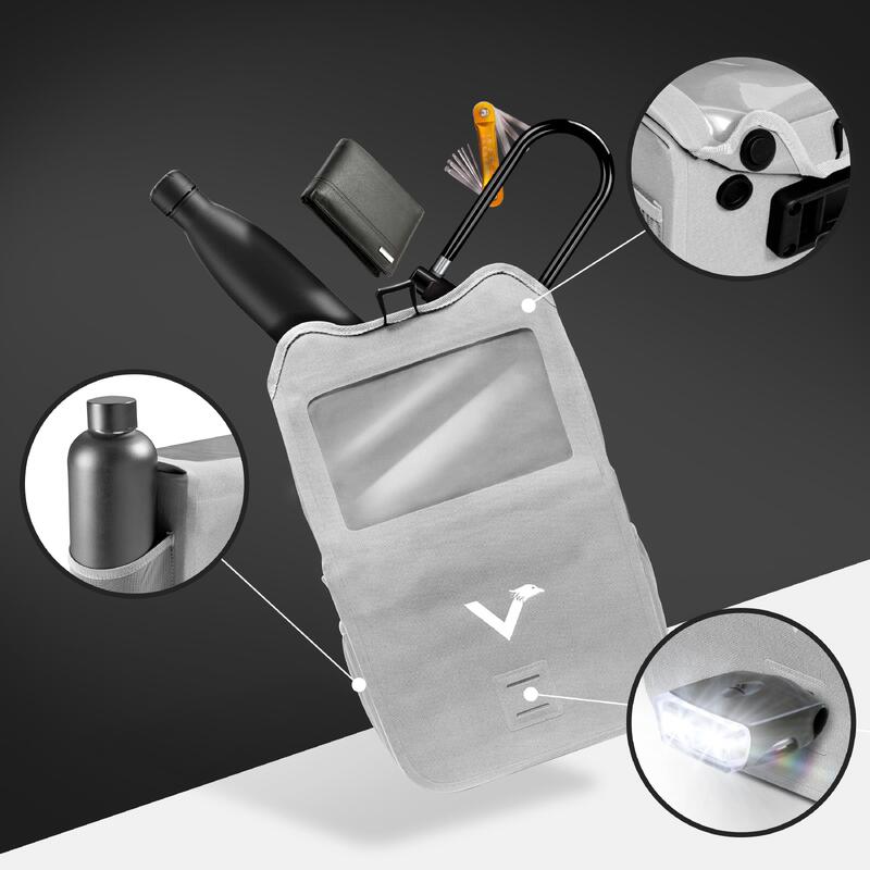 Sac de guidon pour velo etanche avec compartiment pour telephone portable 7L