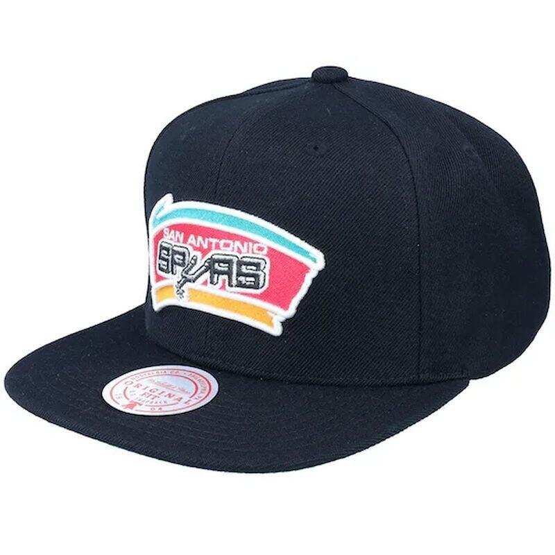 Czapka z daszkiem do koszykówki Mitchell & Ness NBA San Antonio Spurs czarna