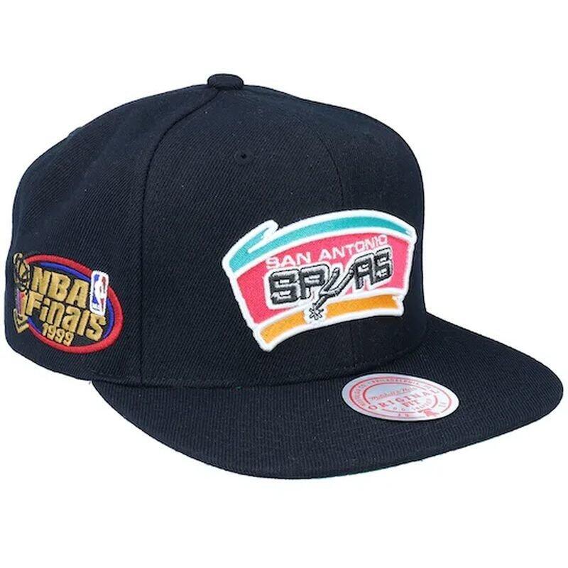 Czapka z daszkiem do koszykówki Mitchell & Ness NBA San Antonio Spurs czarna