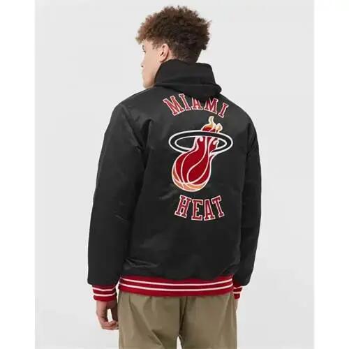 Mitchell & Ness NBA Heavyweight Satin Miami Heat heren basketbaljas 3/5