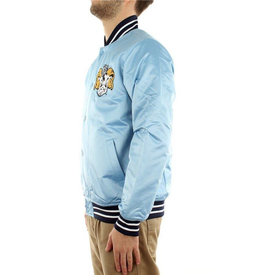 Jacke aus dickem Satin Mitchell & Ness Université de la Caroline du nord 3/4