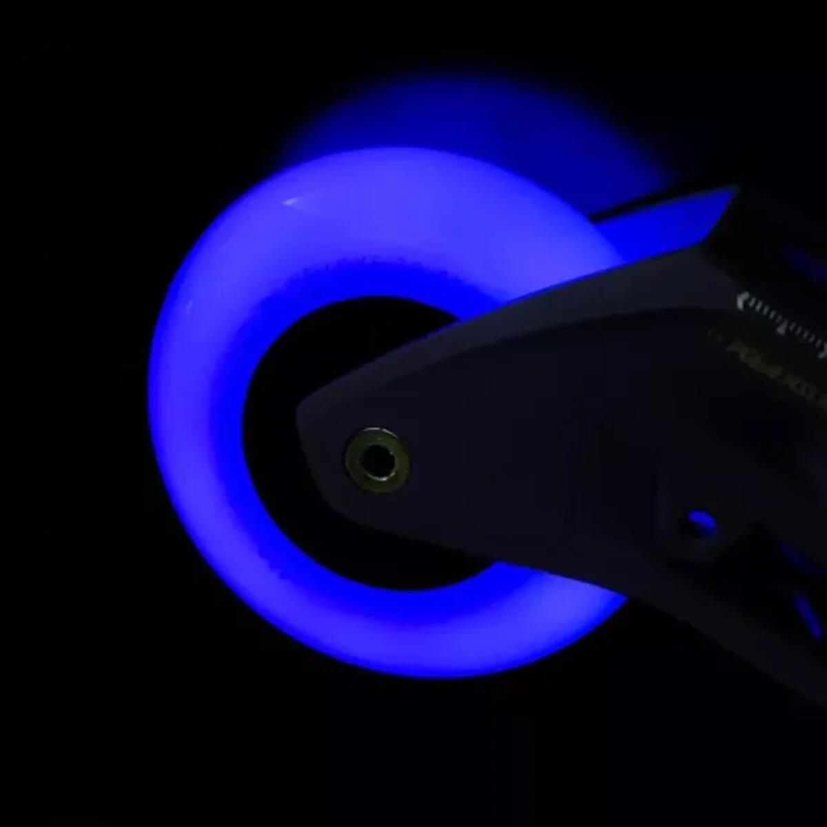 Zestaw 4 kółka świecące LED Powerslide Neons 80/85A Blue 3/5