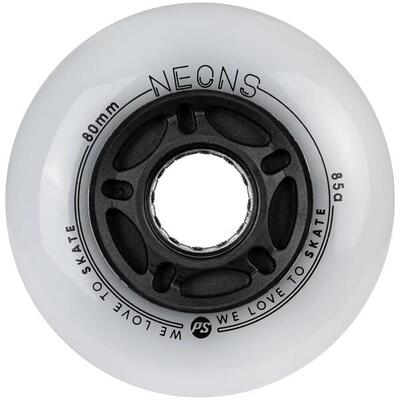 Zestaw 4 kółka do rolek świecące LED Powerslide Neons 80/85A Green