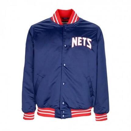 Mitchell & Ness Nba Heavyweight Satin Jacket New Jersey Nets