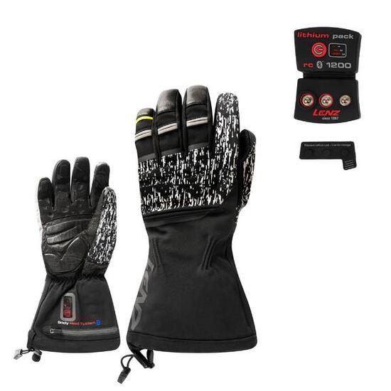 Set Gants chauffants LENZ Finger Cap 7.0 + Batterie RCB 1200