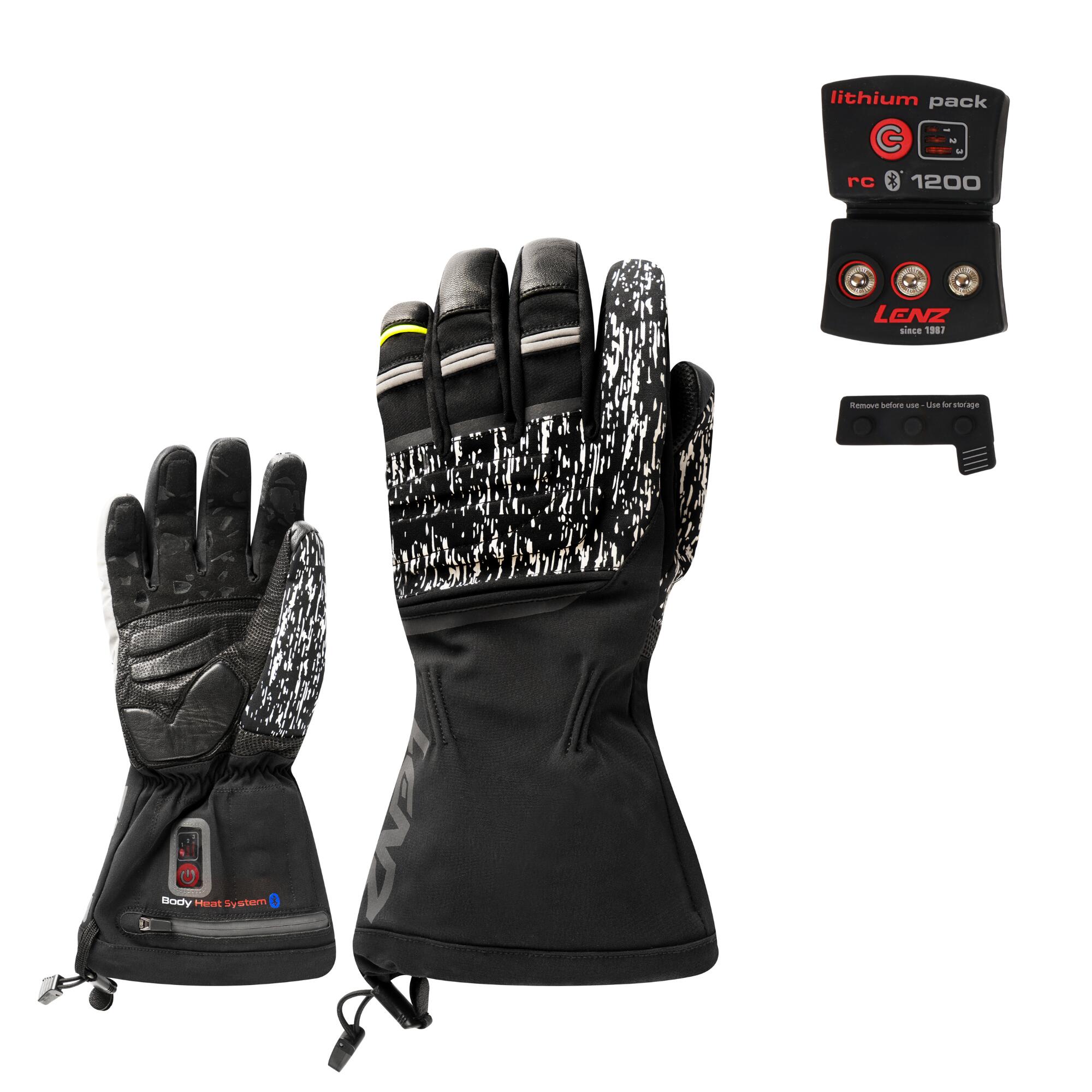 Lenz - Set Gants Chauffants Lenz Finger Cap 7.0 + Batterie Rcb 1200 - Gants - Noir - 44 L - Decathlon