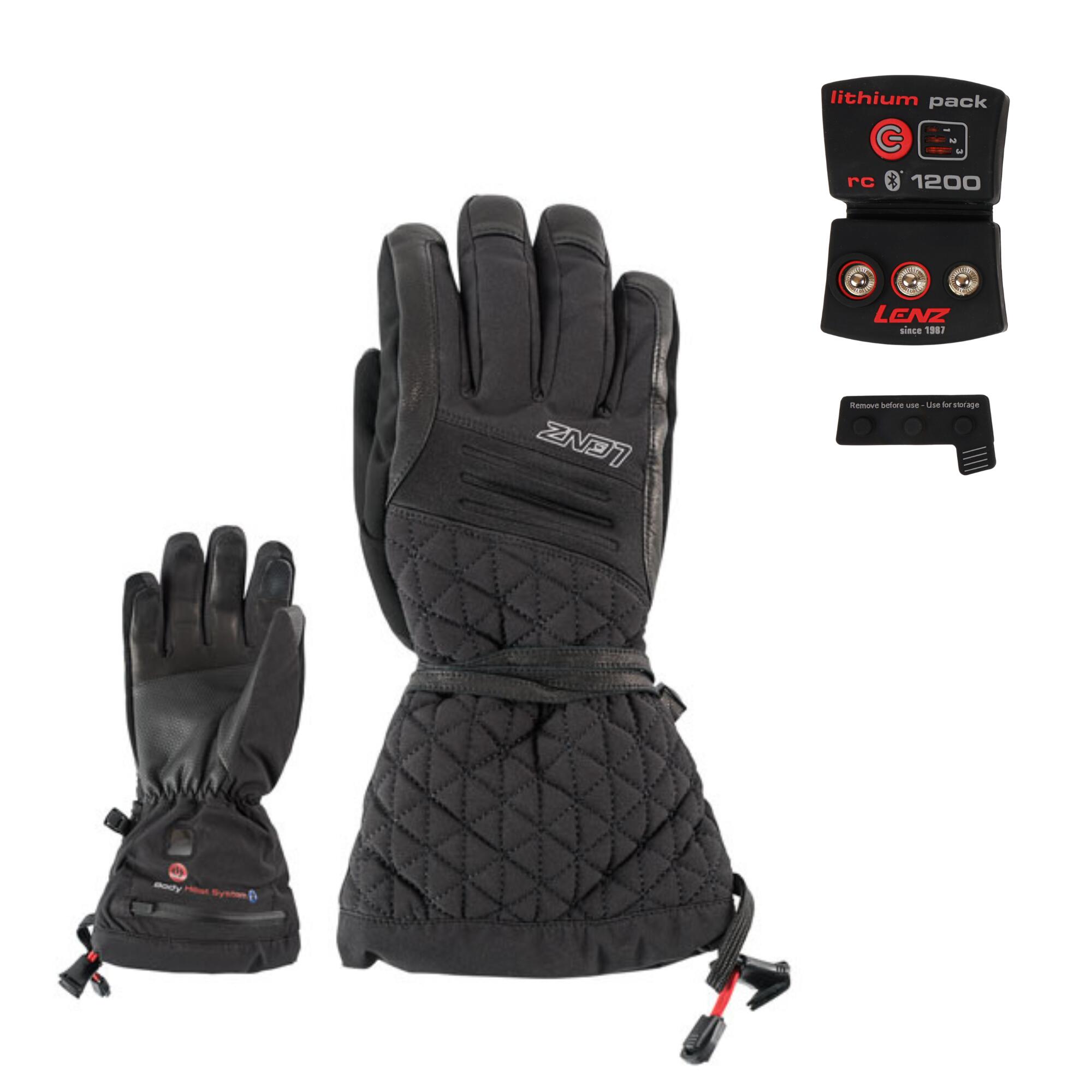 Lenz - Set Gants Chauffants Femme Lenz 4.0 + Batterie Rcb 1200 - Gants - Noir - 40 M - Decathlon