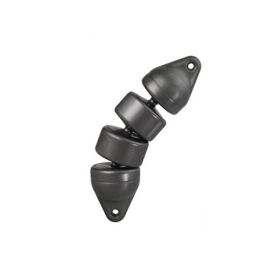 Pare-battage articulé pour semi-rigide - noir - longueur 48cm x 12cm diam