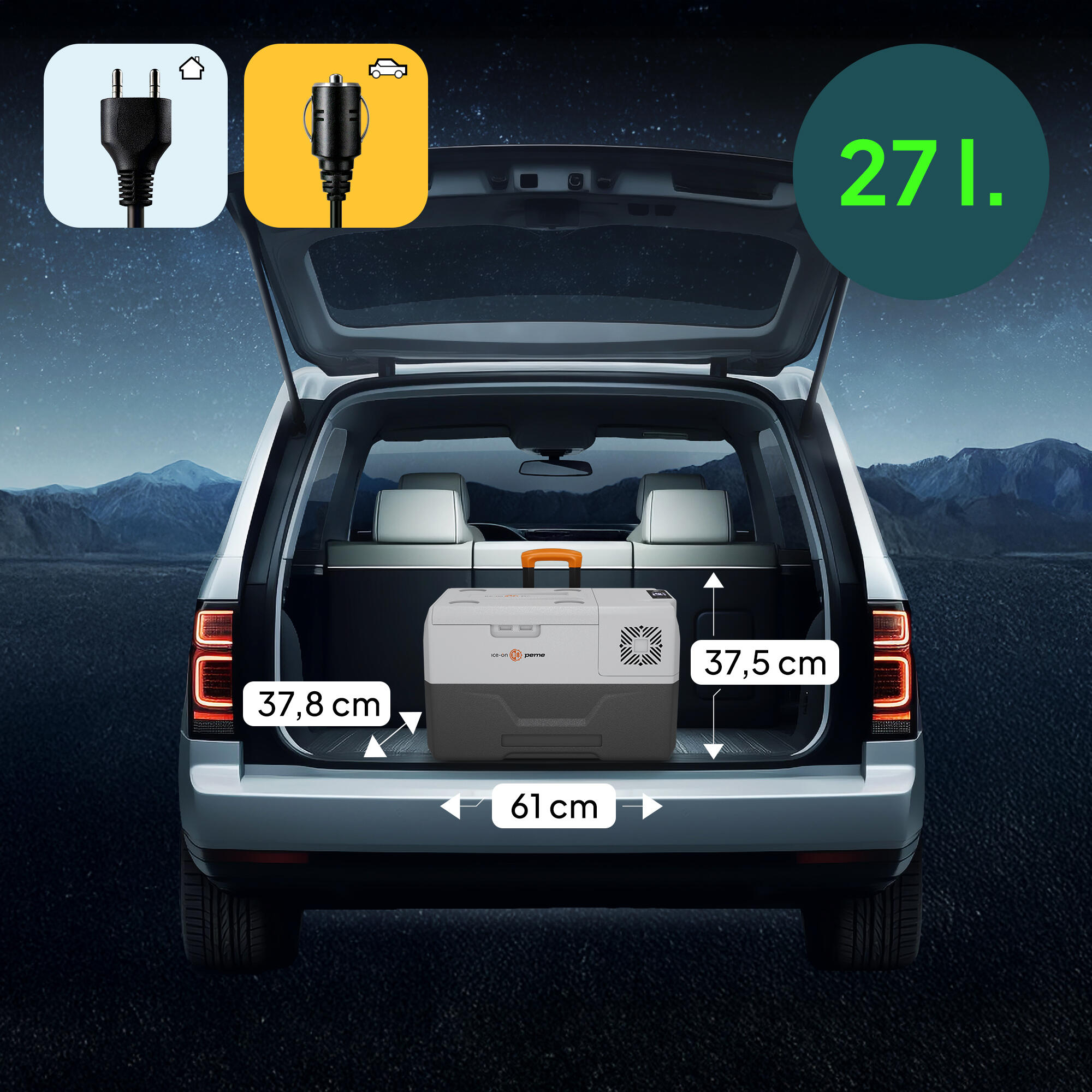 Peme Expedition 28L koelbox 12/230v op wielen 5/7