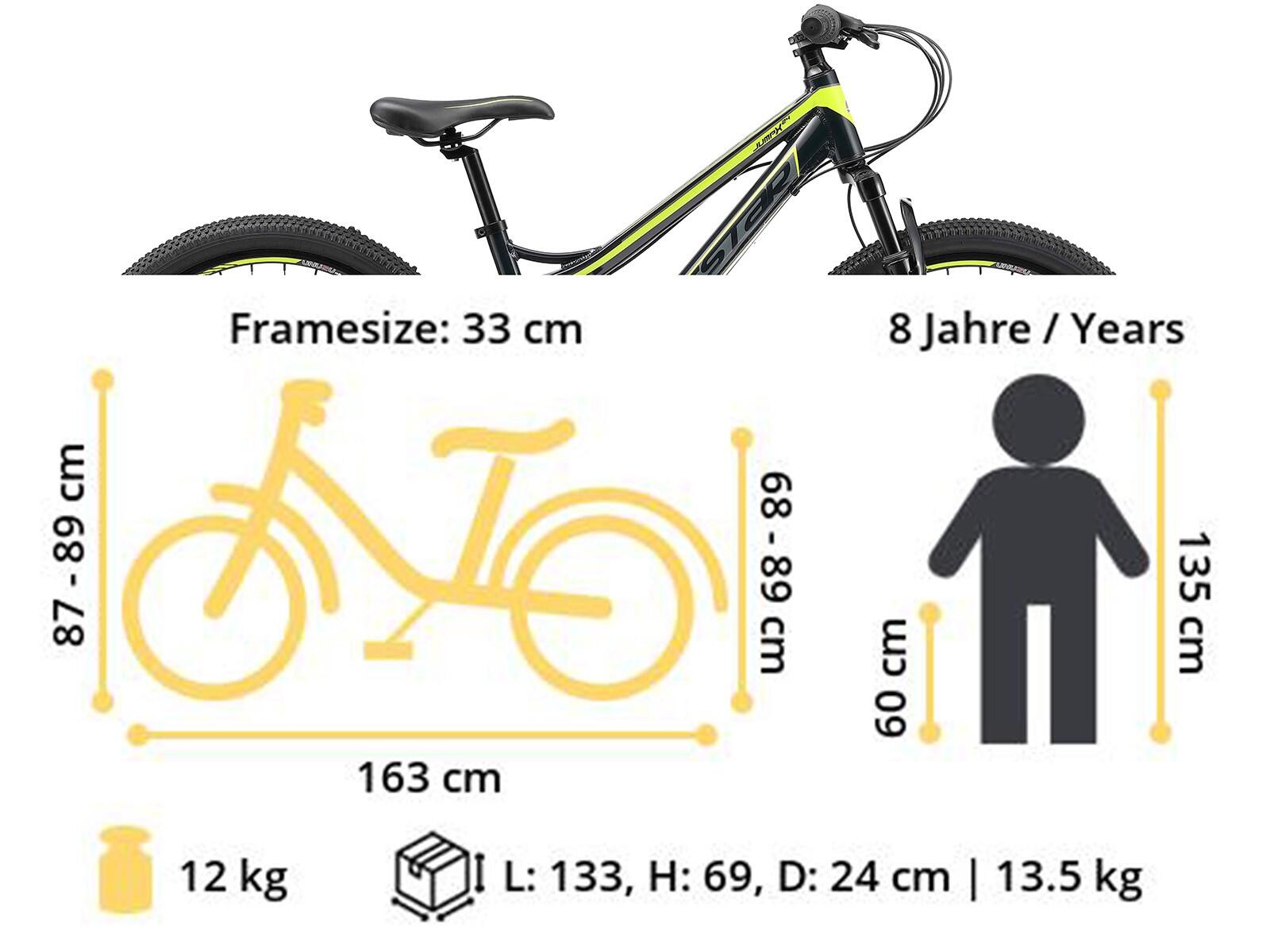 Bikestar hardtail MTB 21speed 24inch zwart/groen 5/7