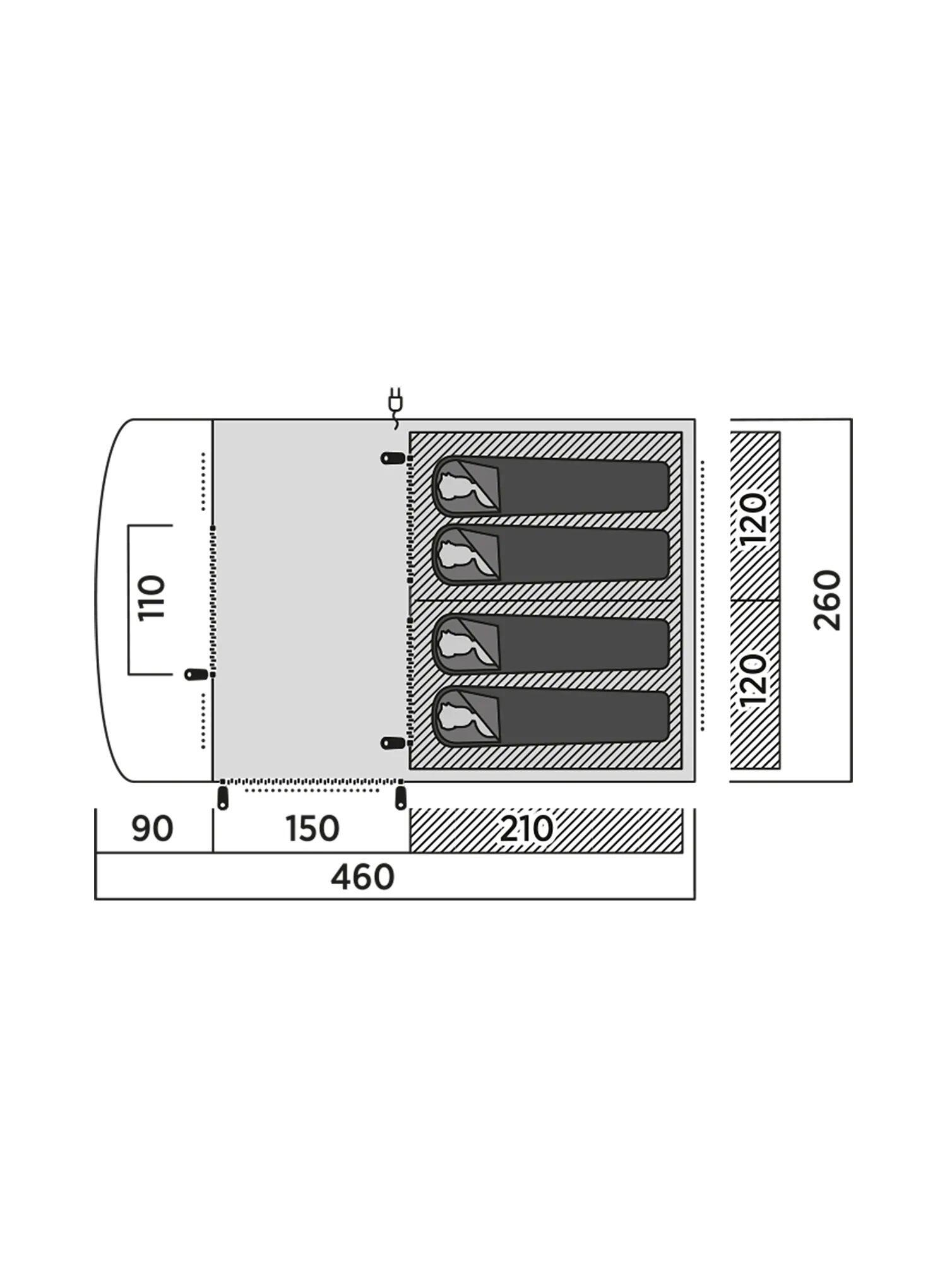 Namiot 4-osobowy Easy Camp Skarvan 4 4/7