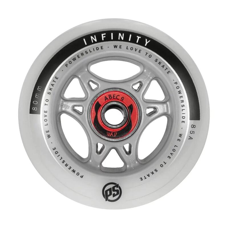 Powerslide Infinity 80 RTR ABEC9/Spacer roues de patins en ligne 4 pcs.