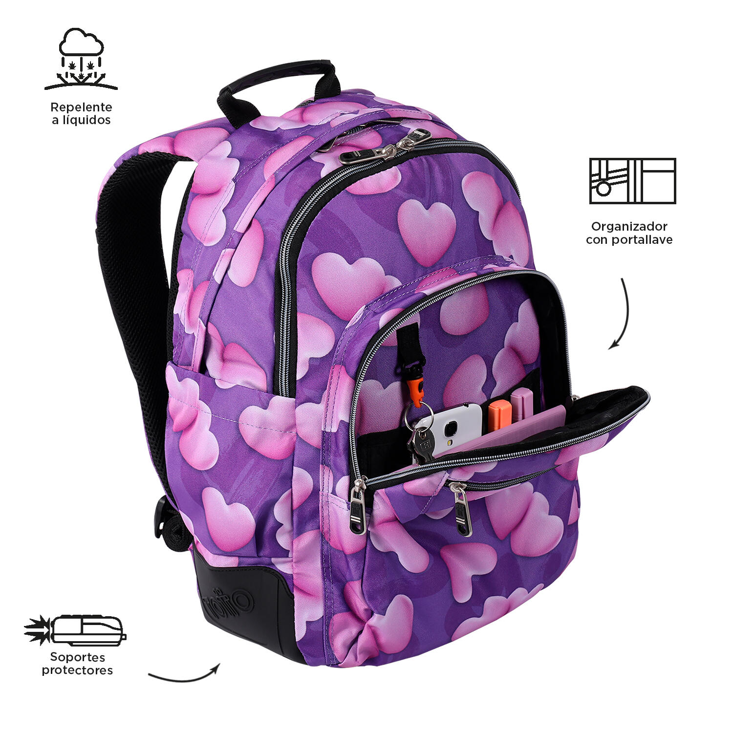 Totto Mochila escolar Rayol Chubby Poliéster 33 x44 x13.5 cm 5/5
