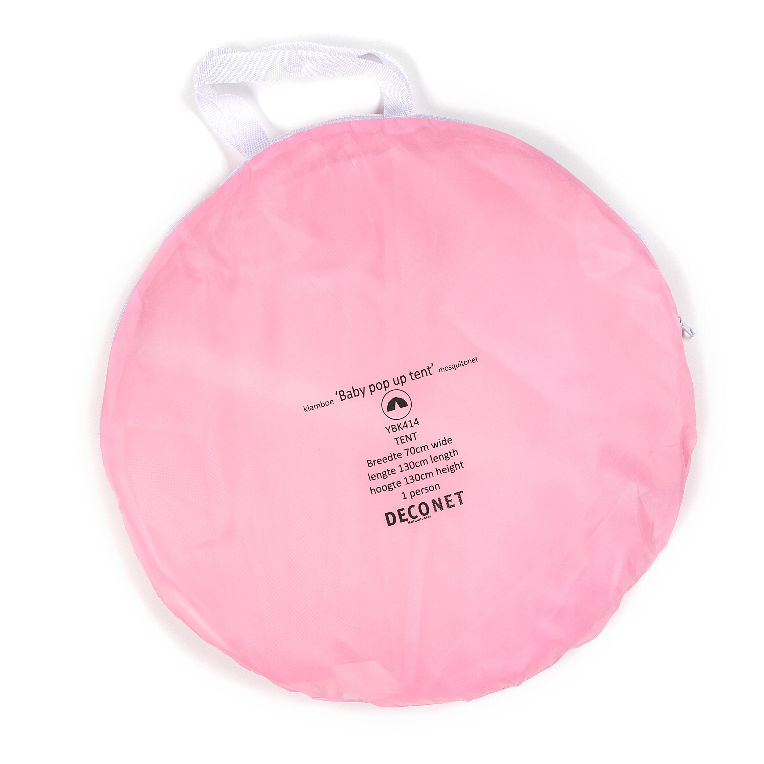 Deconet Moustiquaire pop-out pour berceau, 130x70cm, rose 4/7
