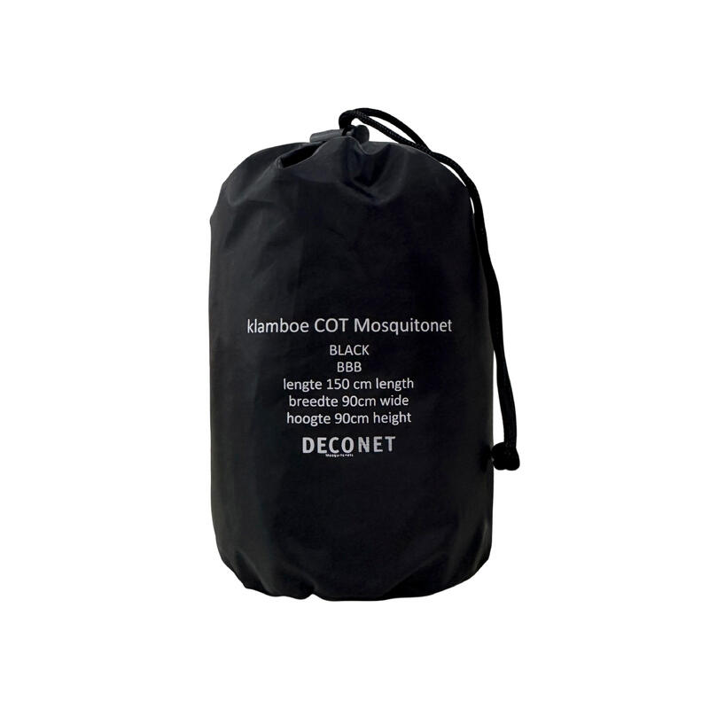 Lit bébé moustiquaire Deconet - L150x L90cm - noir