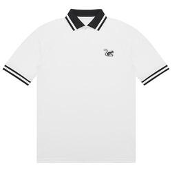 Polo oversize - Respirant/Recyclé - Homme/Femme (Blanc)