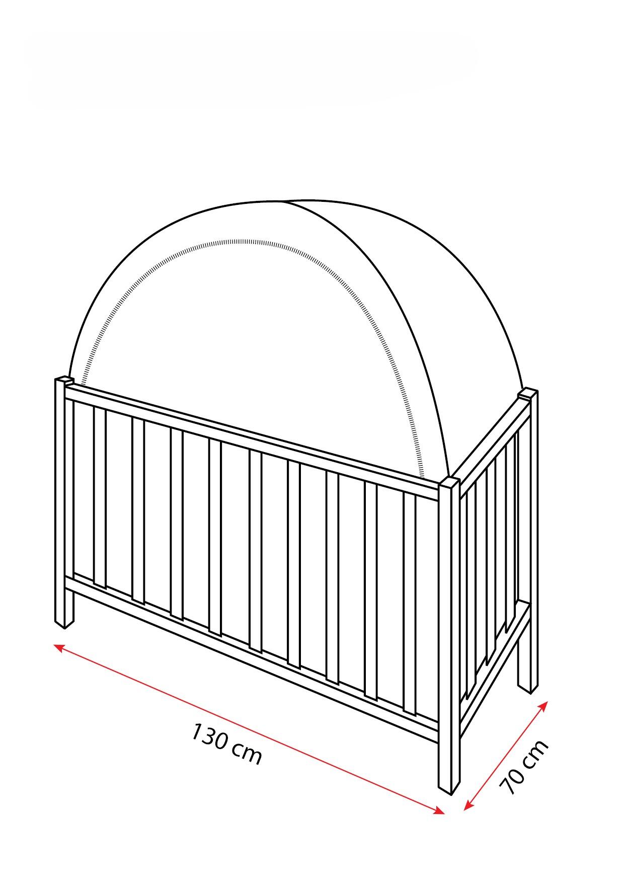 Deconet Moustiquaire pop-out pour berceau, 130x70cm, rose 5/7