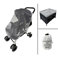 Moustiquaire Buggy, lit de camping et berceau, BLANC 110x 120cm