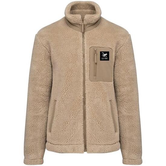Sherpa-Fleecejacke – Klassische Passform / Recycelt (Sand)