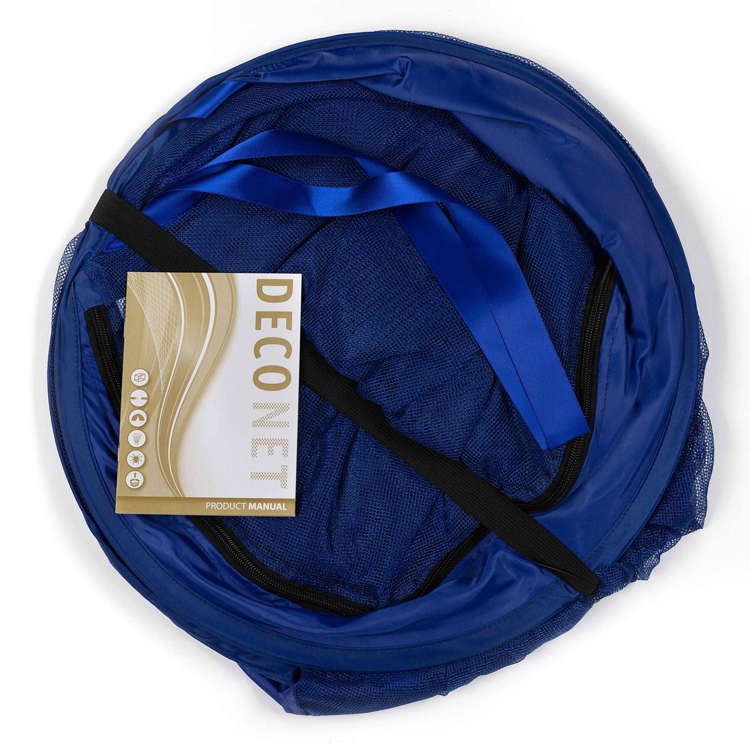 Deconet Tenda zanzariera pop out per culla, 130x70 cm, blu 2/7