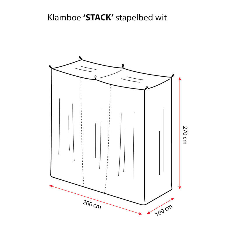 Moustiquaire Deconet - STACK - L200x L100x H270cm BLEU - lit superposé