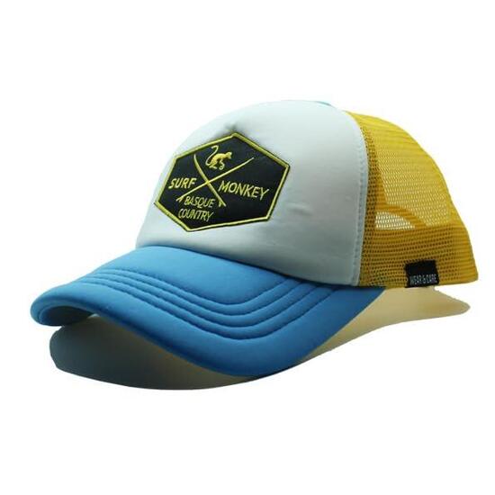 Cappello Trucker Mesh - Imbottito / Adulto / Taglia unica (Blu/Giallo)